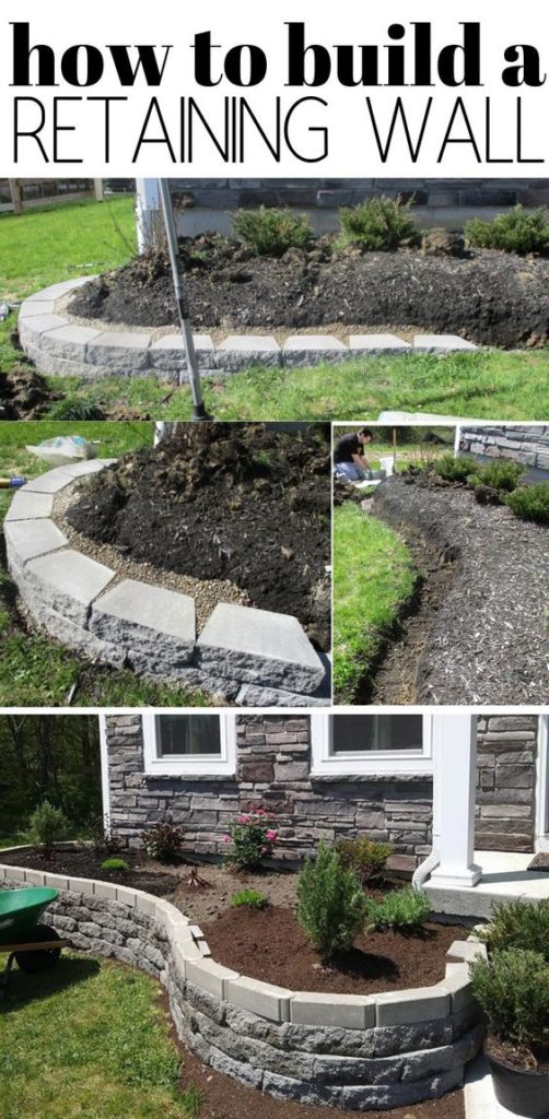 retaining wall ideas for sloped front yard