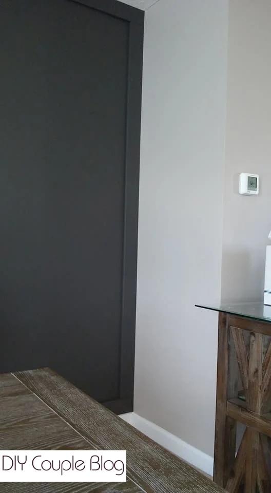 two accent wall colors paired together for a modern farmhouse living room transformation 