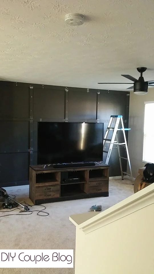 caulked and painted board and batten joints.