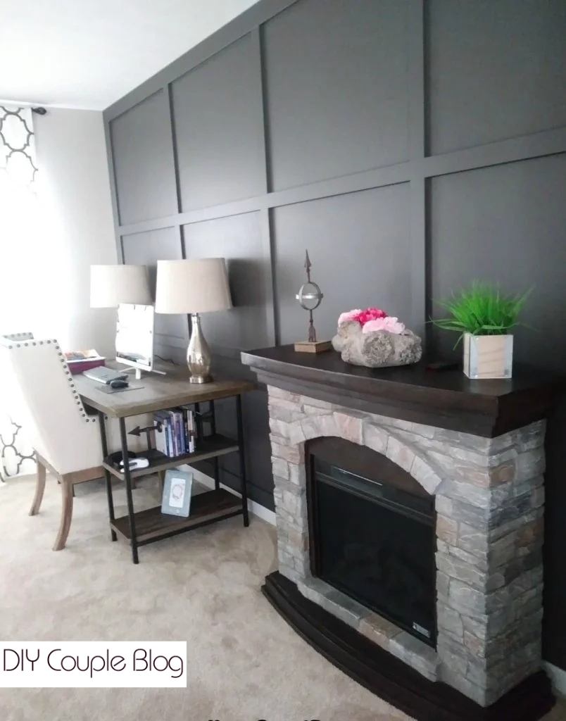 step by step DIY board and batten full wall living room tutorial 