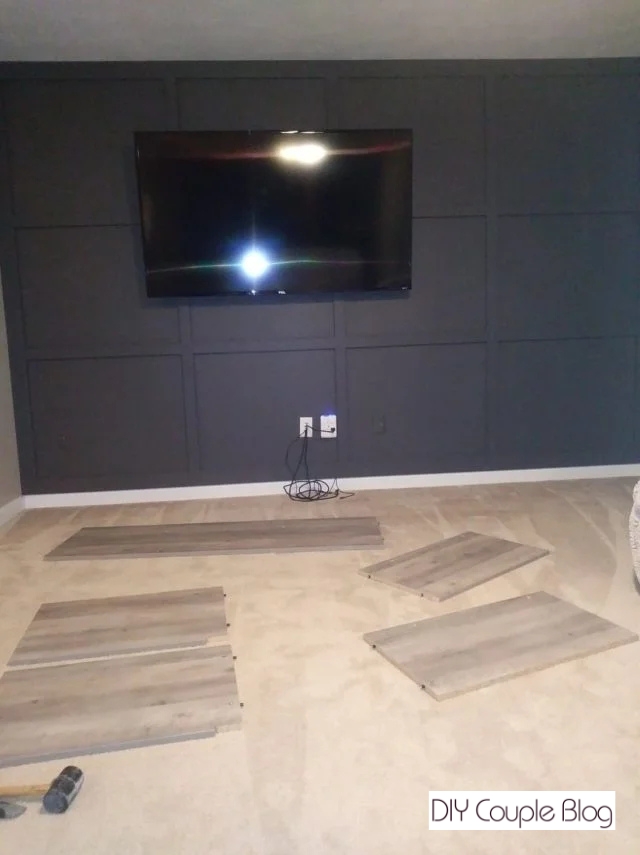 Television on the wall and hidden wires for wall mount TV