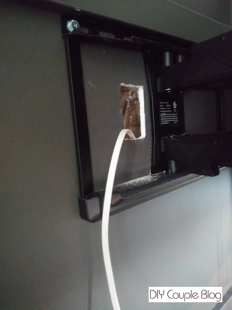 step by step process of running TV cables through the wall