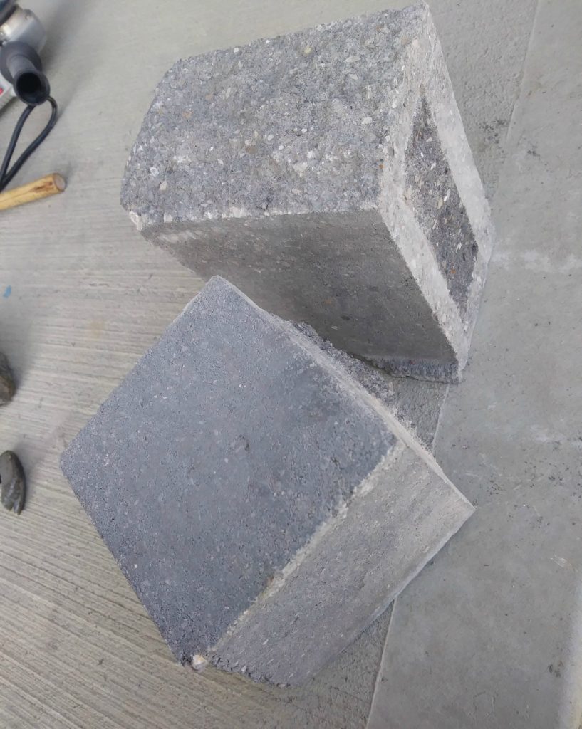 finished cut concrete stone
