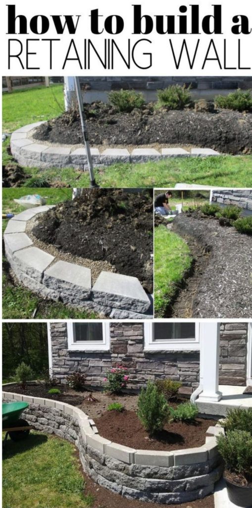 slope retaining wall landscaping garden