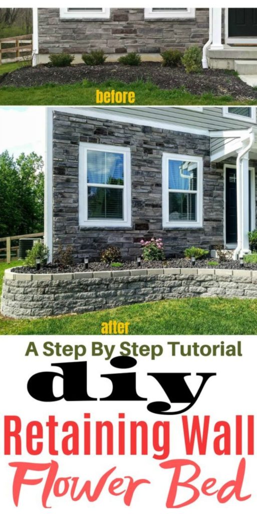 raised garden rock retaining wall diy