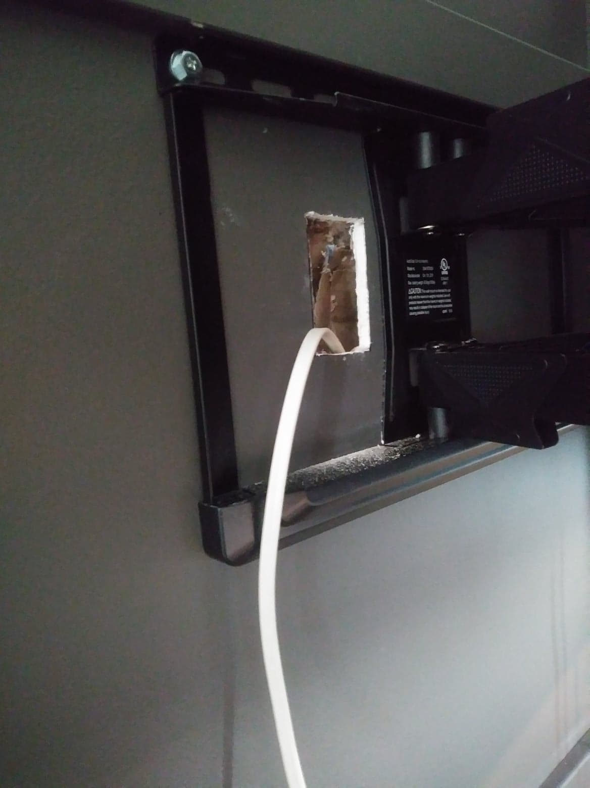 Hiding Wires For Wall Mounted TV DIY Couple Blog   Fish 2 