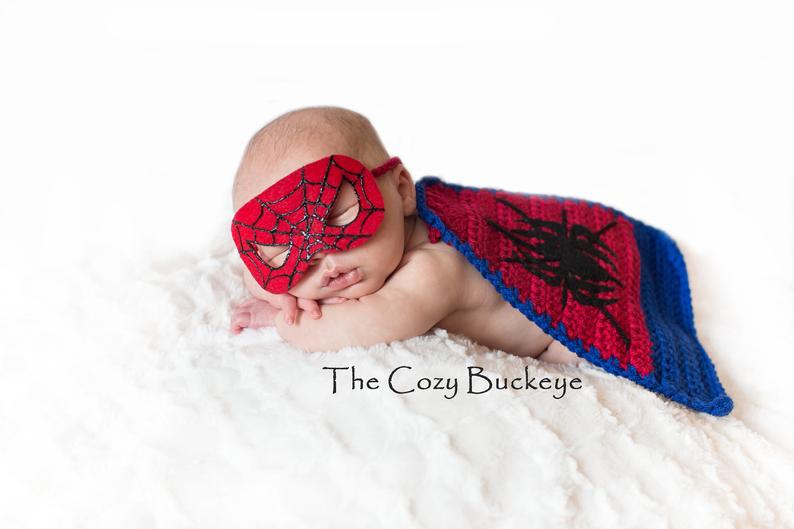 spiderman superhero prop for newborn photography