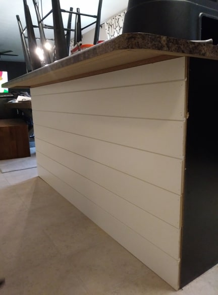 how to shiplap kitchen island