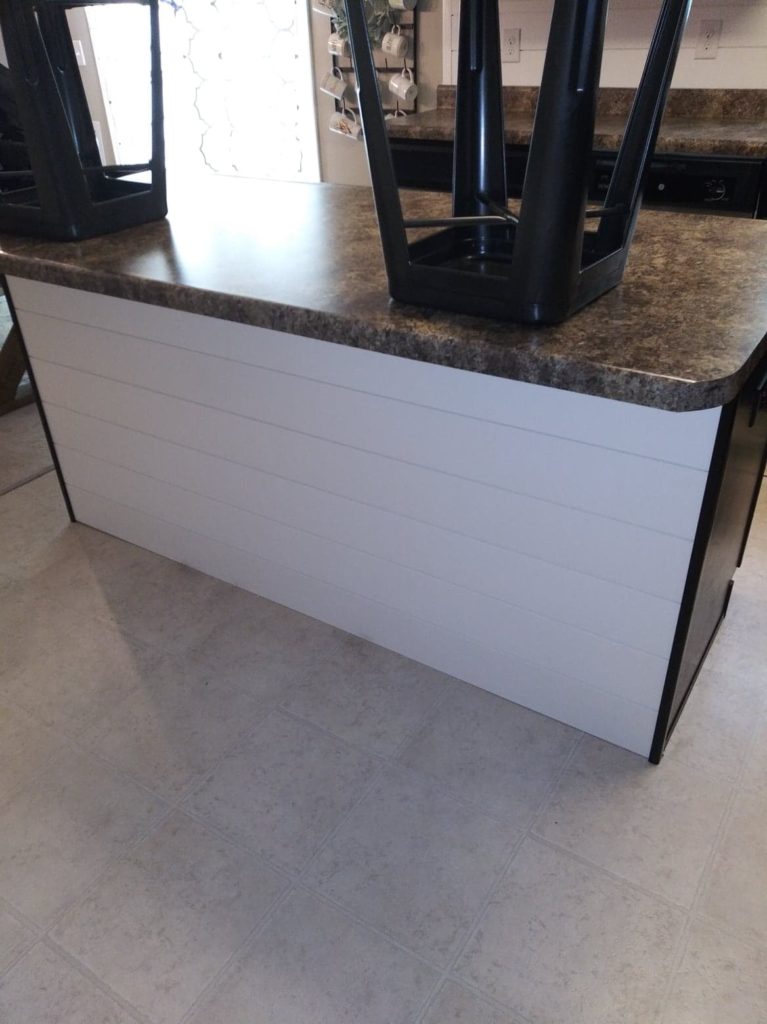 shiplap kitchen island tutorial