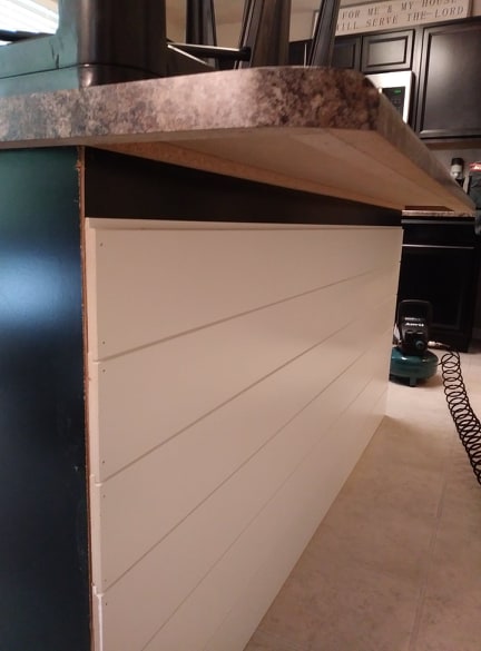 how to shiplap kitchen island