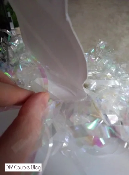 close up of the back of the horn on the balloon craft