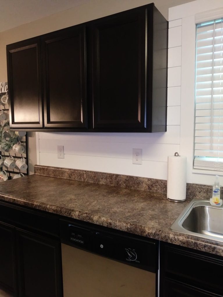 shiplap kitchen wall backsplash