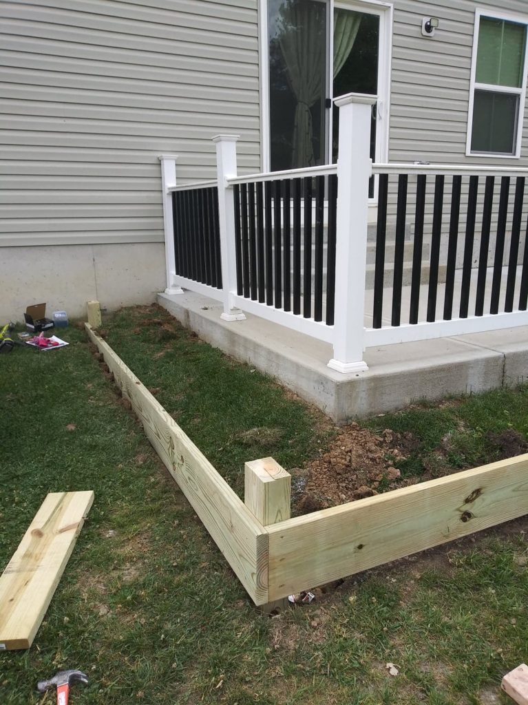 process of installing our raised bed