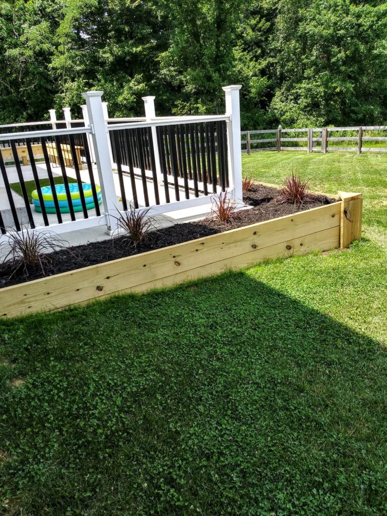 Raised Garden Bed Around Patio