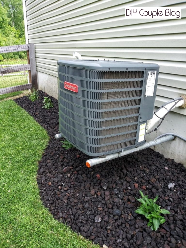 side of the house yard makeover landscaping around our air conditioner unit