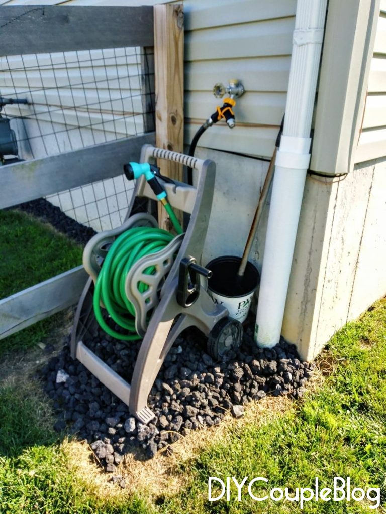 garden hose ideas with adding rock underneath