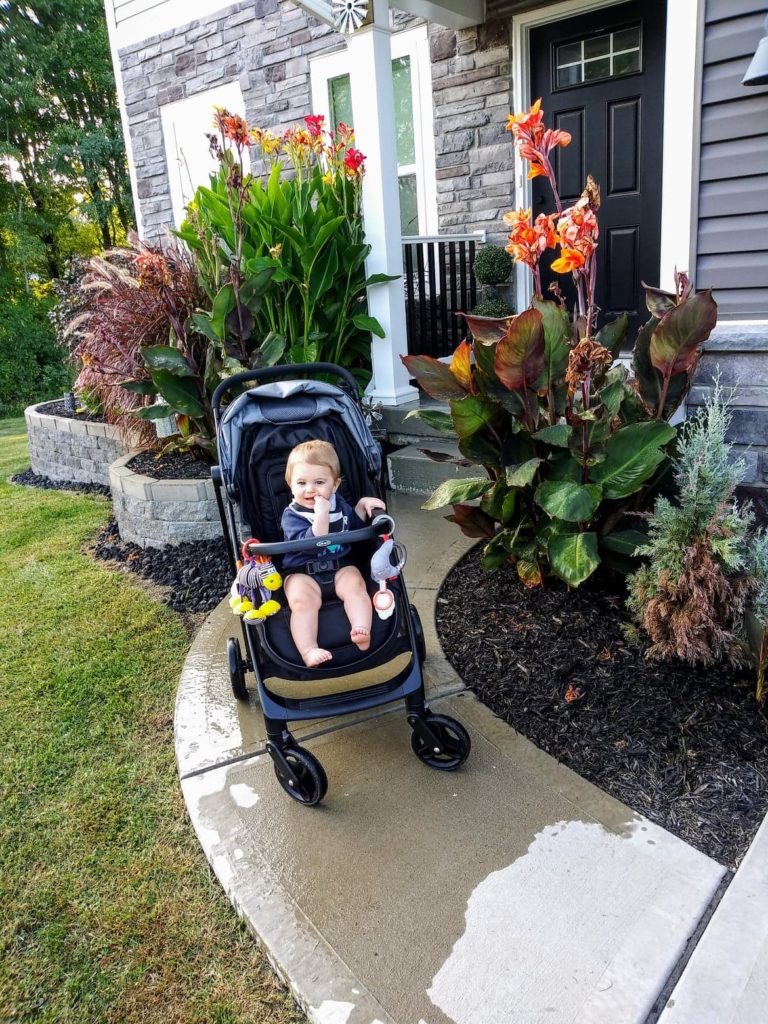 flower bed front yard idea with retaining wall