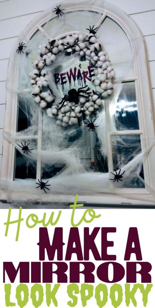 decorate a halloween mirror pin it for later