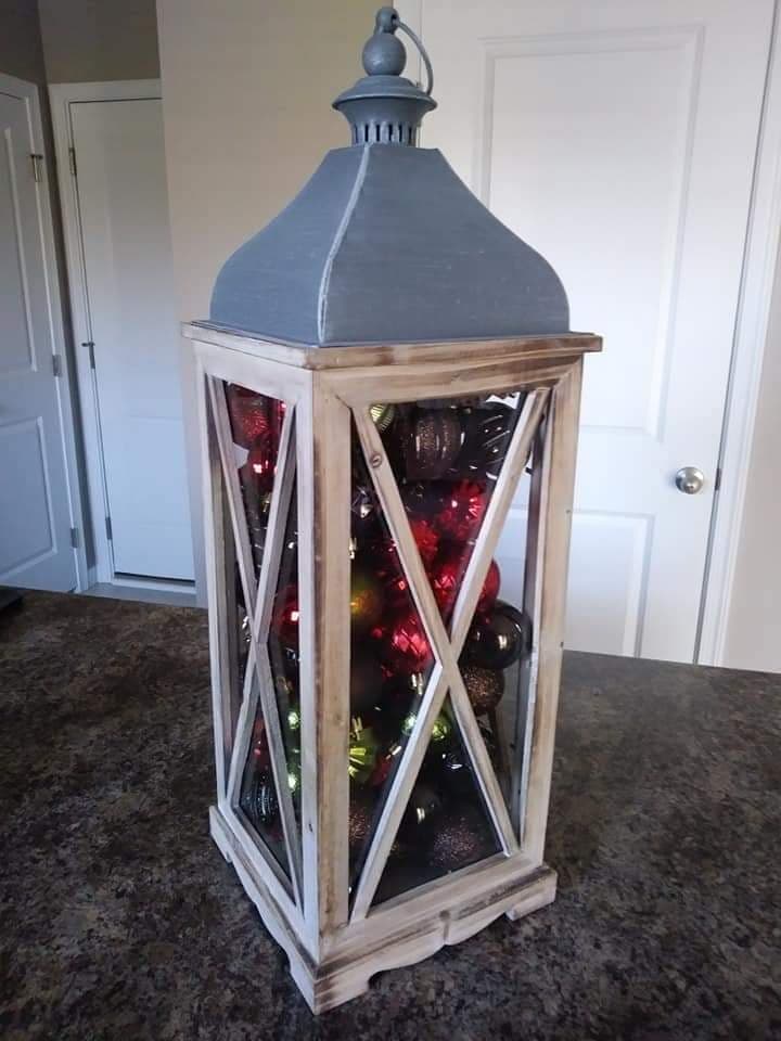 ornament lanterns make perfect christmas farmhouse decor