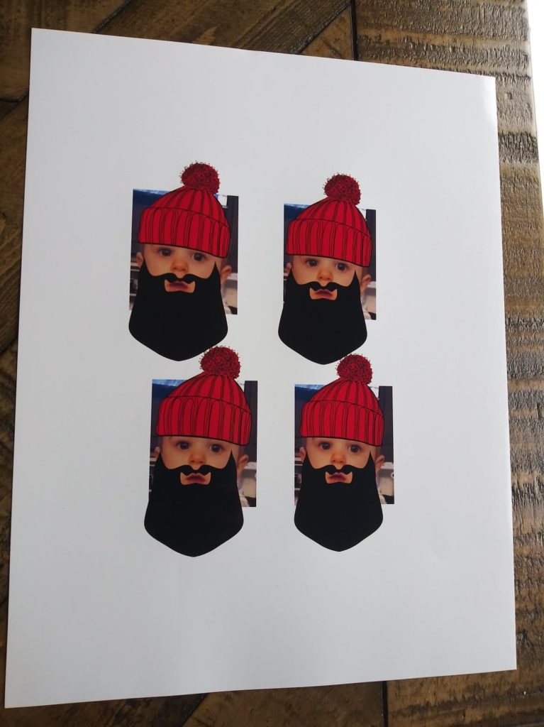 lumberjack first birthday photo cupcake topper