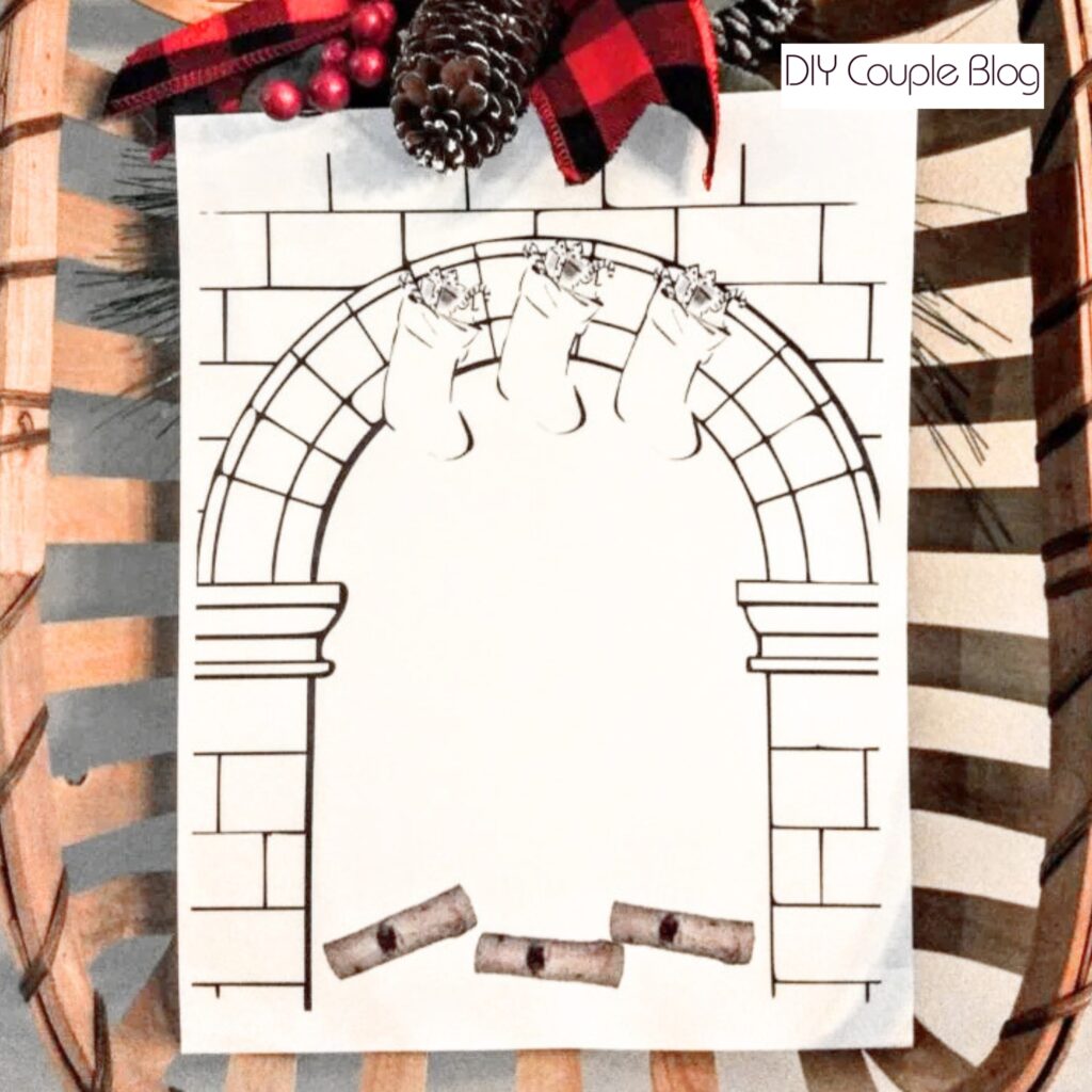 free printable kids Christmas craft footprint keepsake 