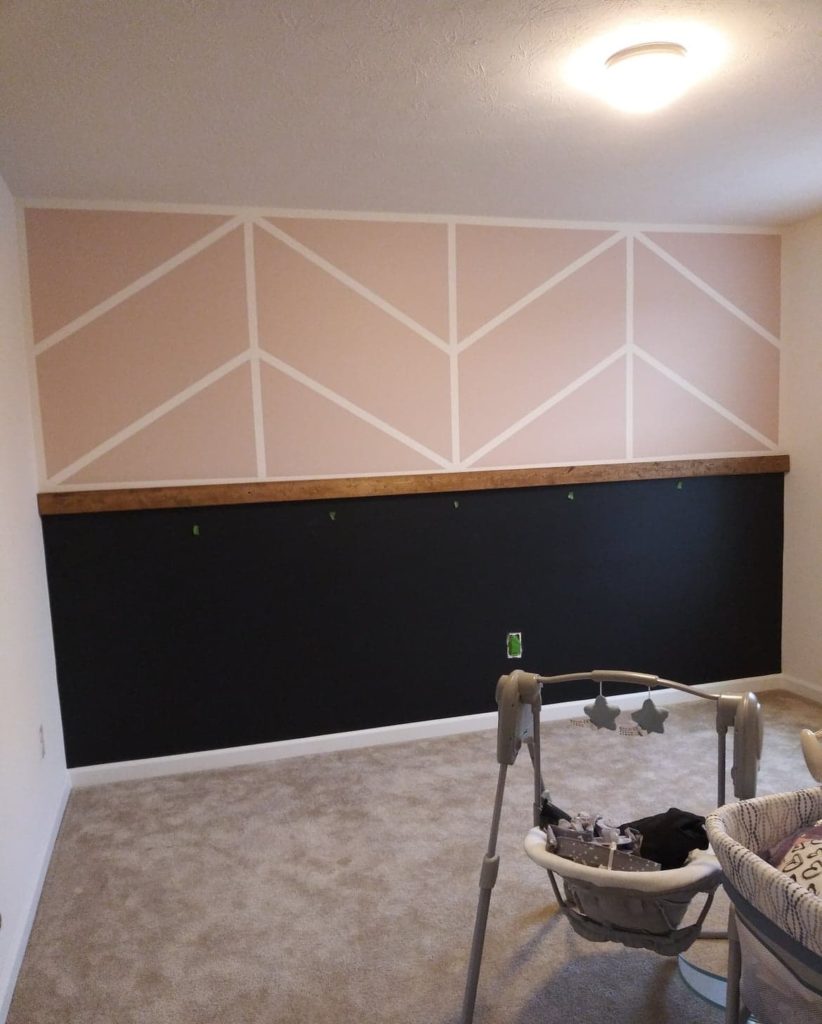 adding middle wood board to wall