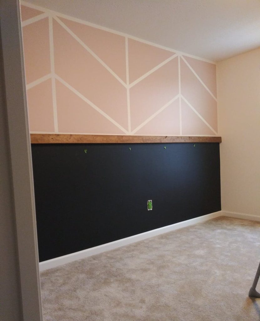 attaching middle board using a stud finder 