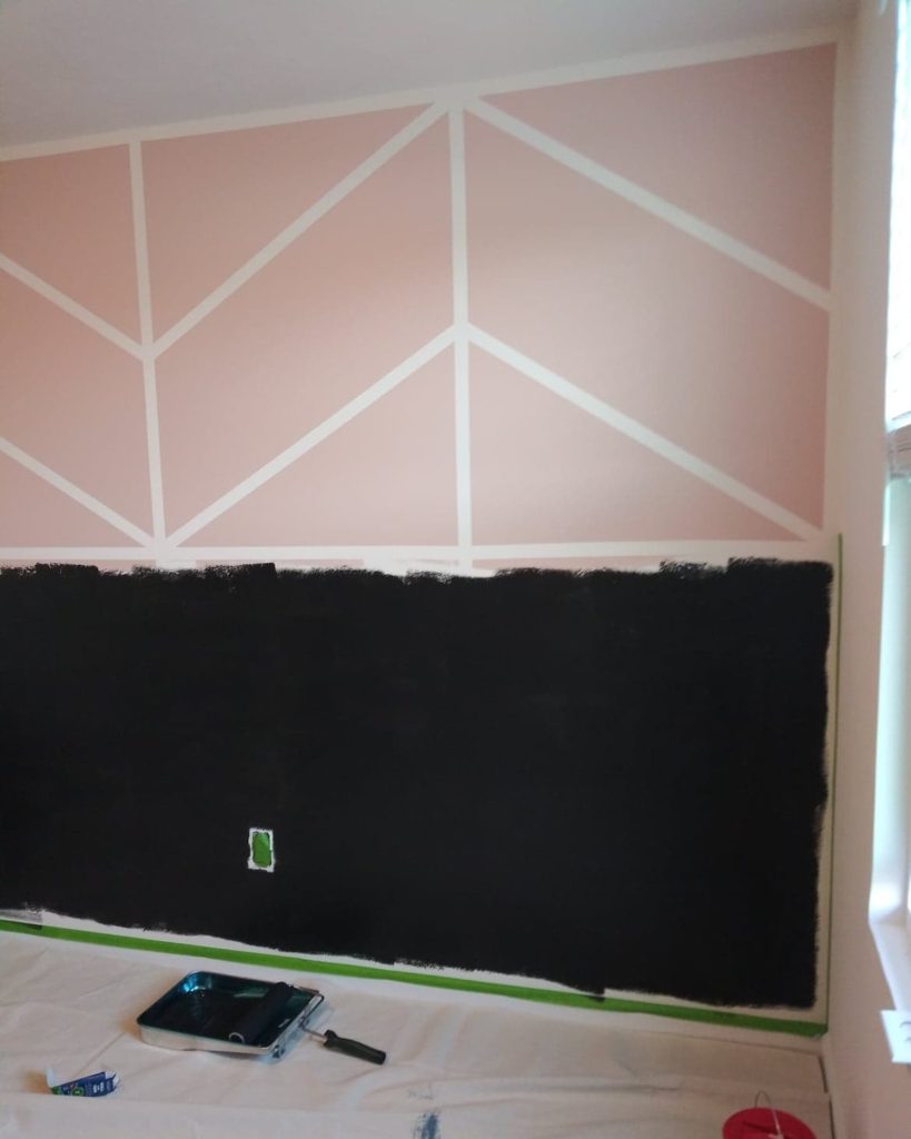 our nursery accent wall coming along 
