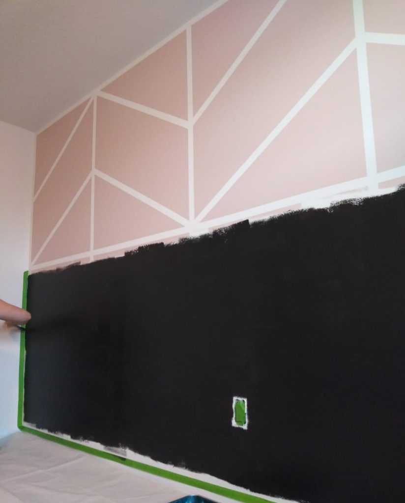 herringbone wall with board and batten