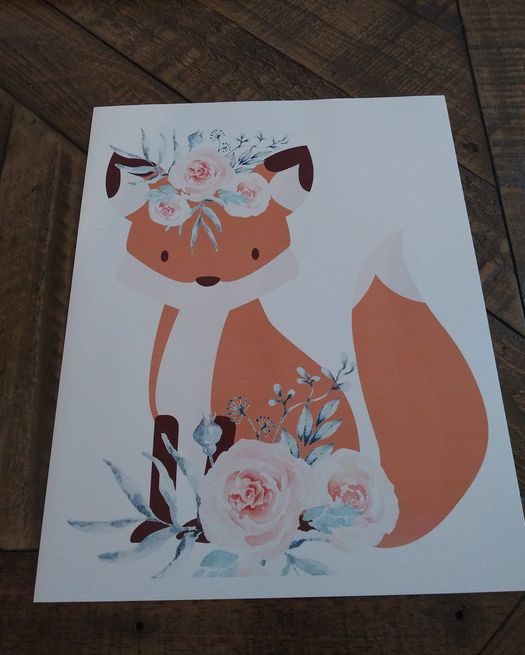 Free Nursery Printables Floral Fox Woodland Animal