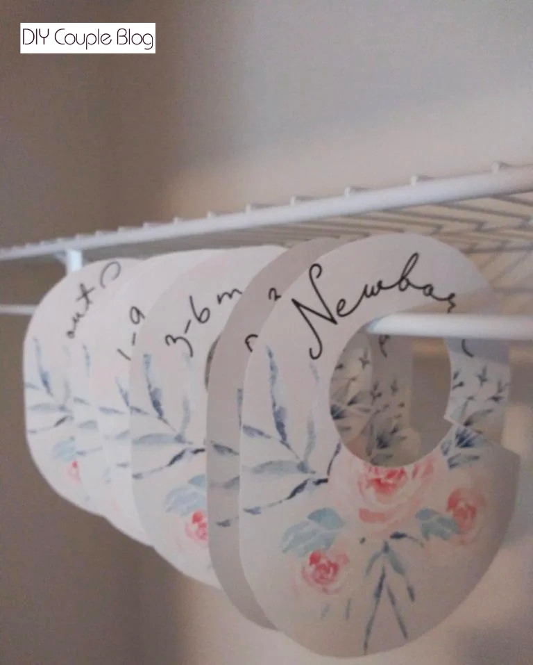 free printable baby wardrobe dividers hanging on closet rod