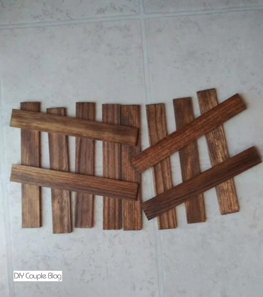 wood stained and ready to assemble to nursery printable