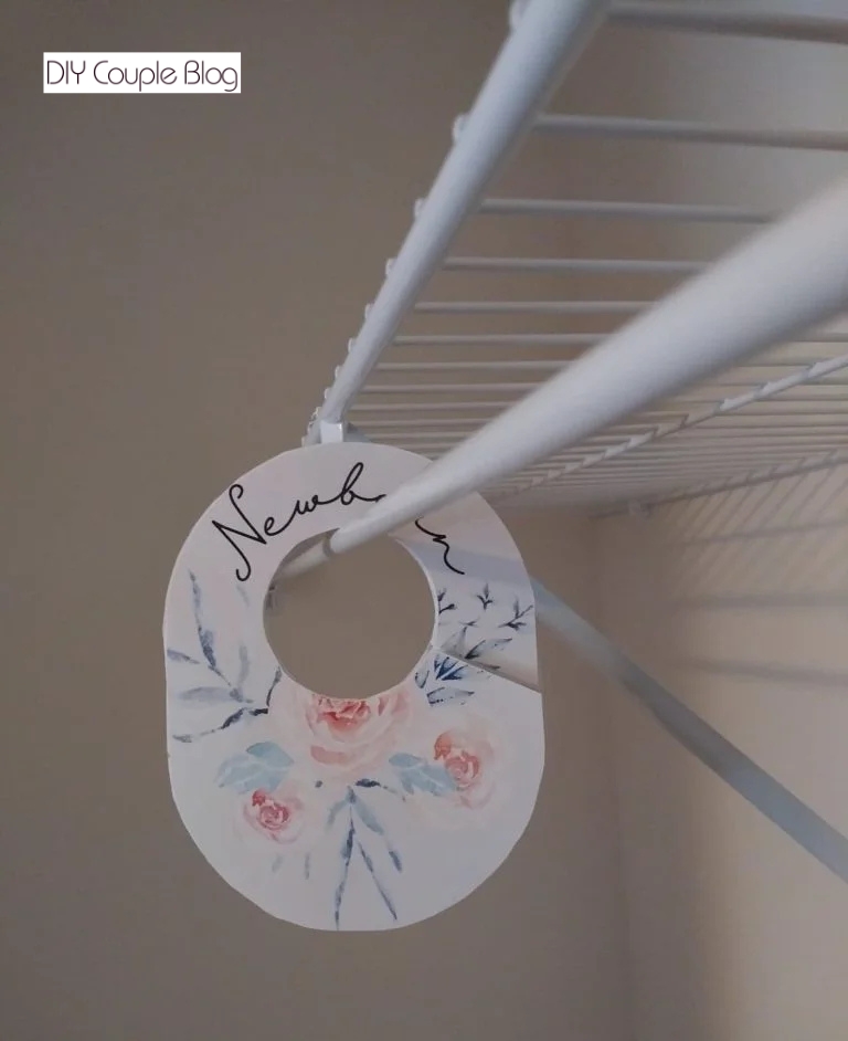 DIY closet dividers for nursery organization