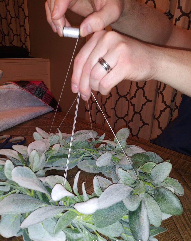 diy crib mobile floral with lambs ear