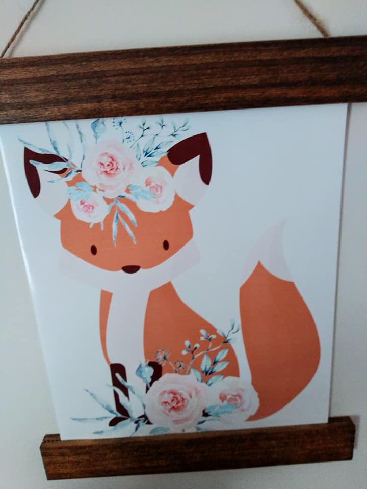 fox woodland animal nursery printable