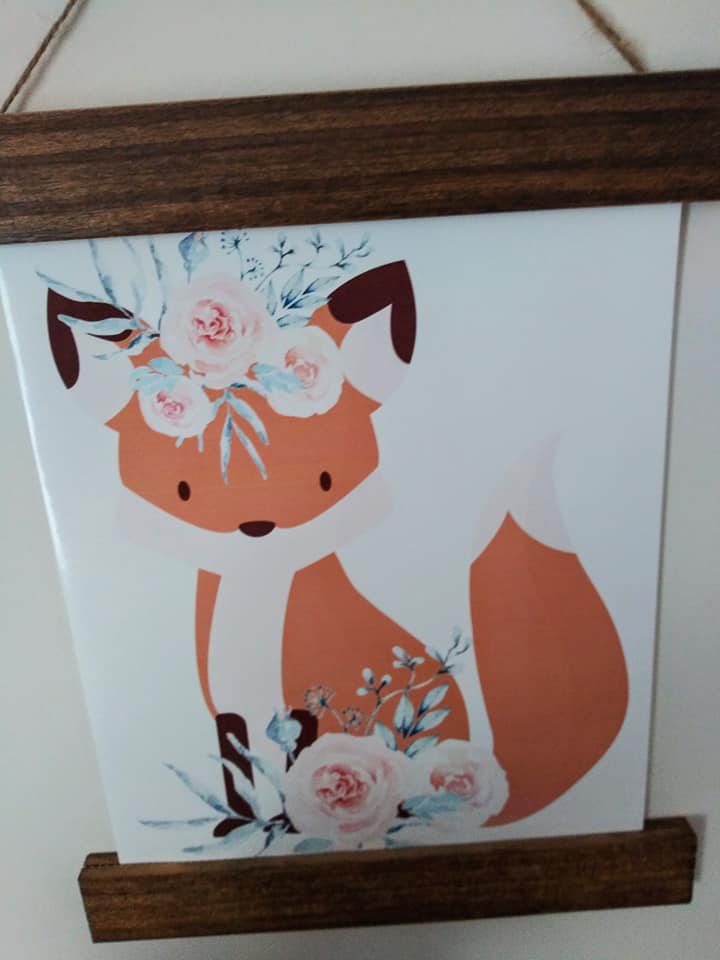 fox woodland nursery animal print