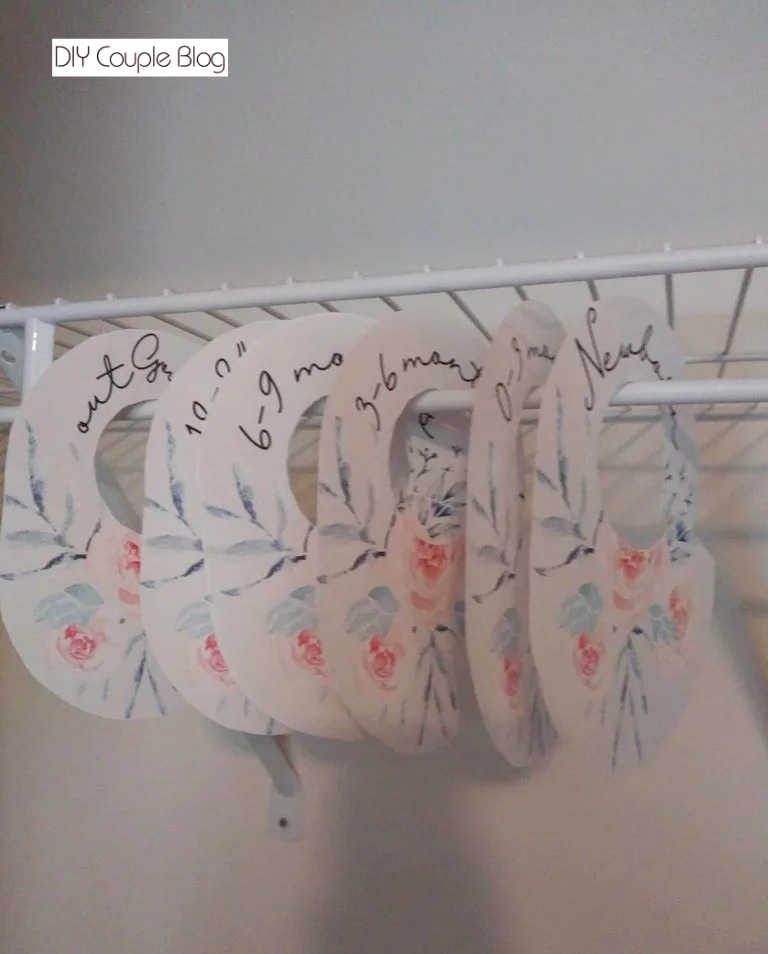 easy baby wardrobe divider DIY to organize baby clothes