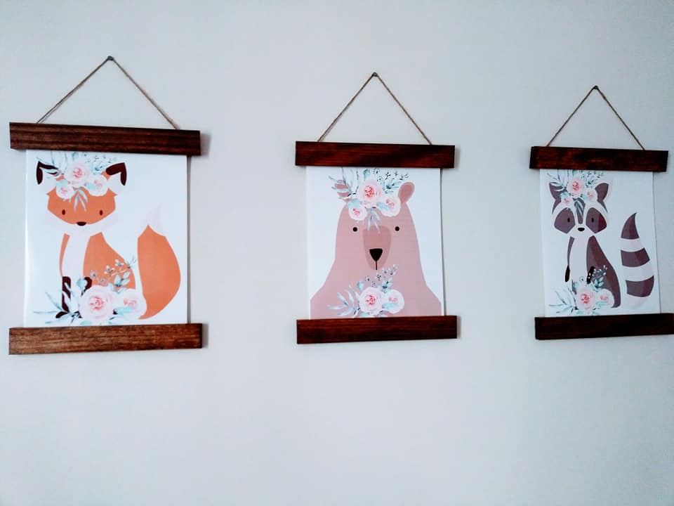 woodland nursery decor on wall