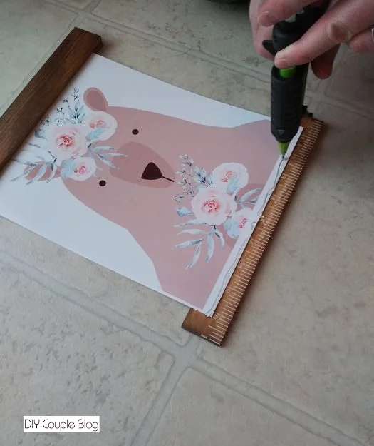 step by step DIY woodland nursery art