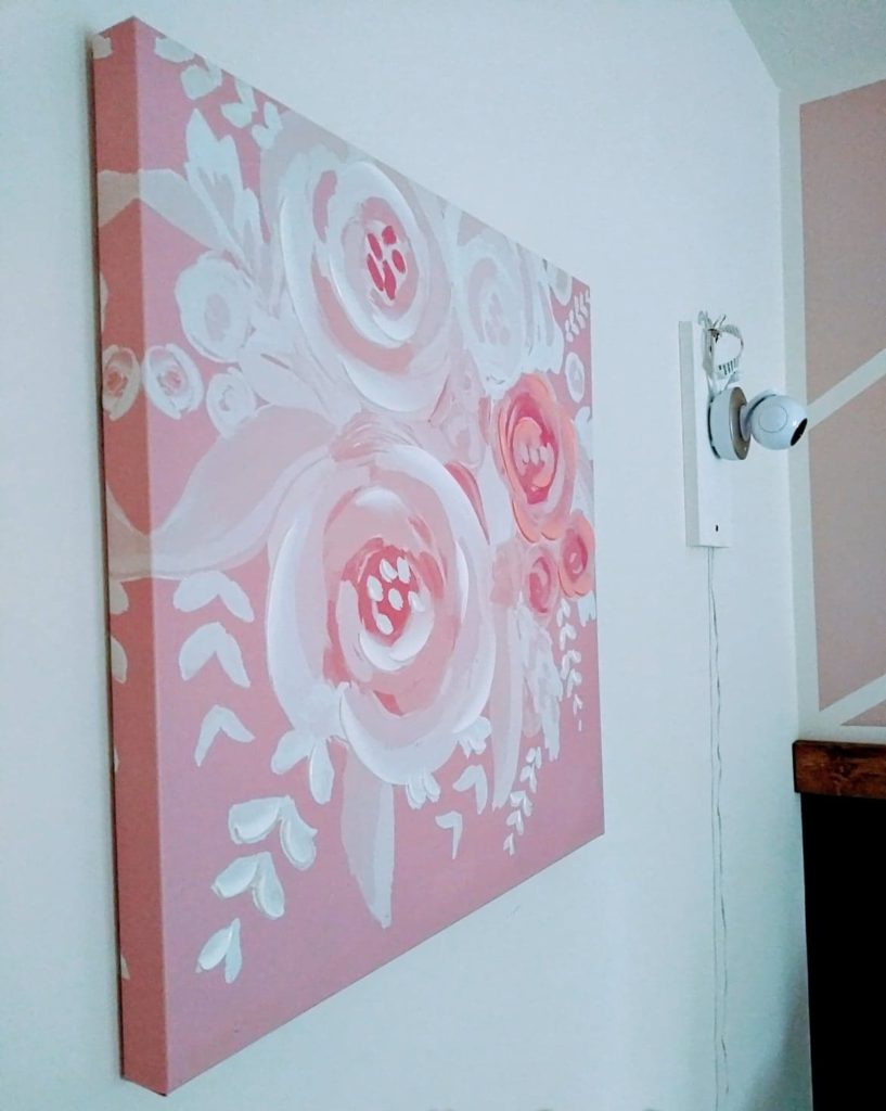 baby girl nursery decor: pretty canvas painting!