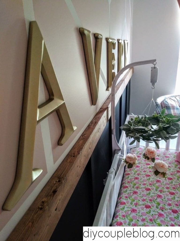 gold letters for wall on nursery