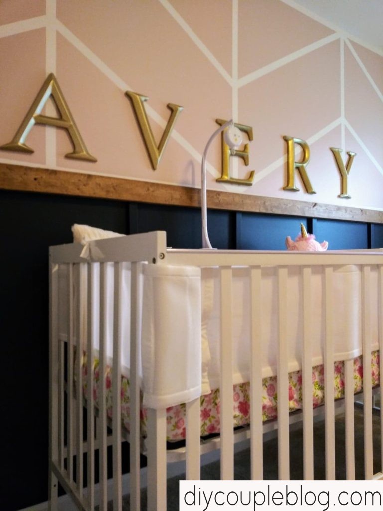 photo from side of her name above crib