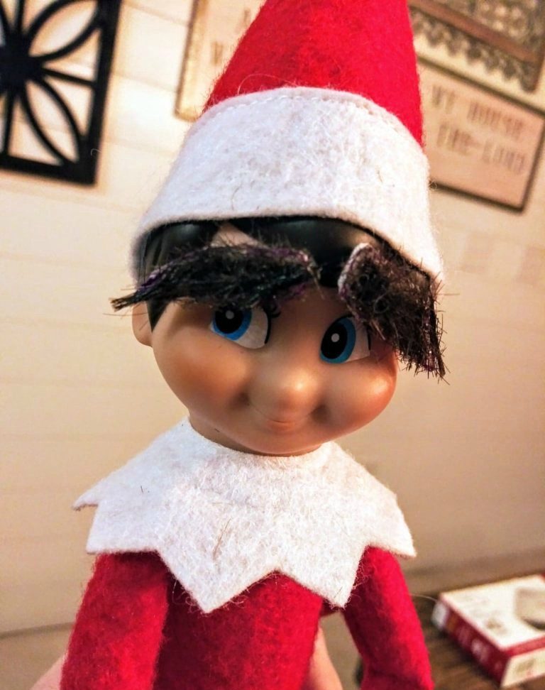 funny elf on the shelf fake eyebrows