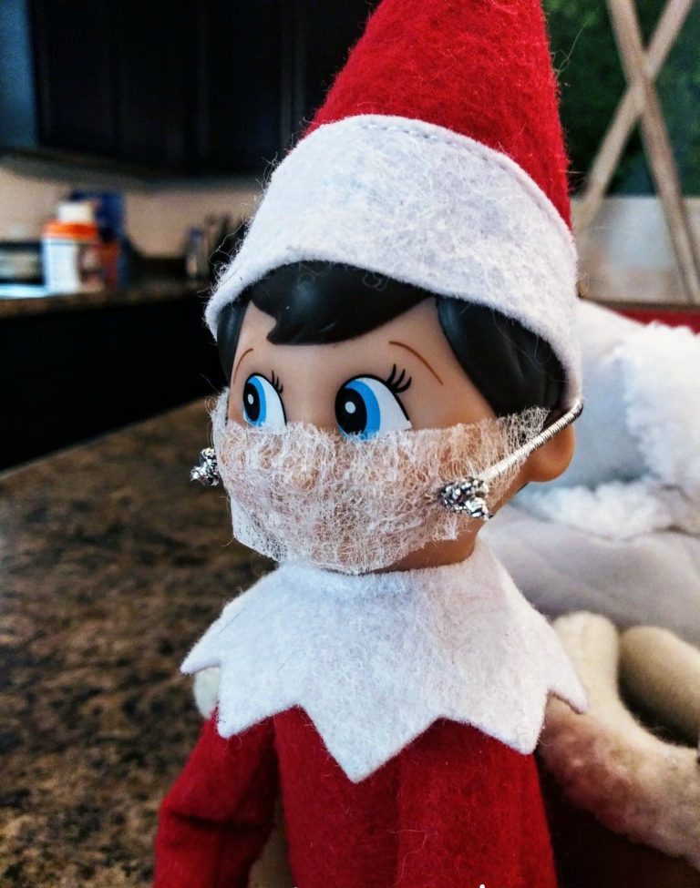 elf on the shelf face mask idea