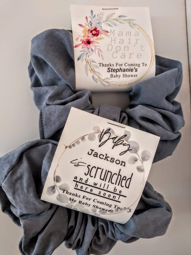 printable tags on scrunchies
