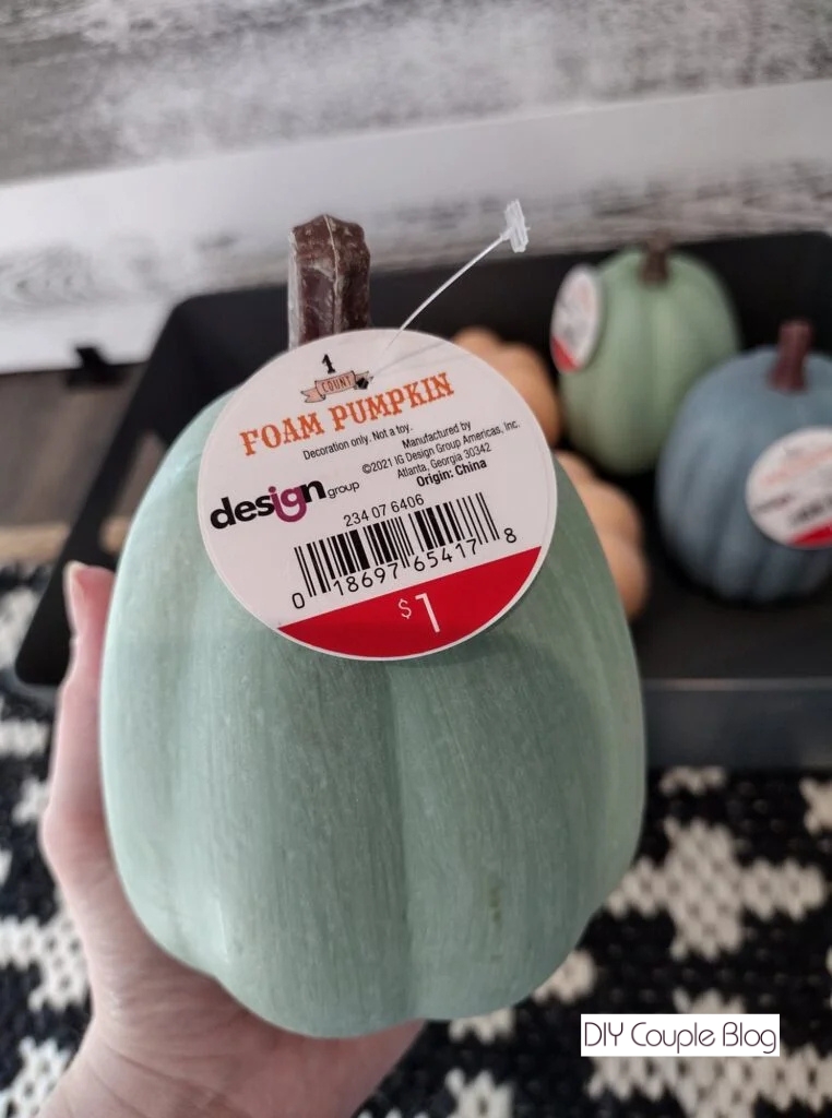 dollar green foam pumpkin 