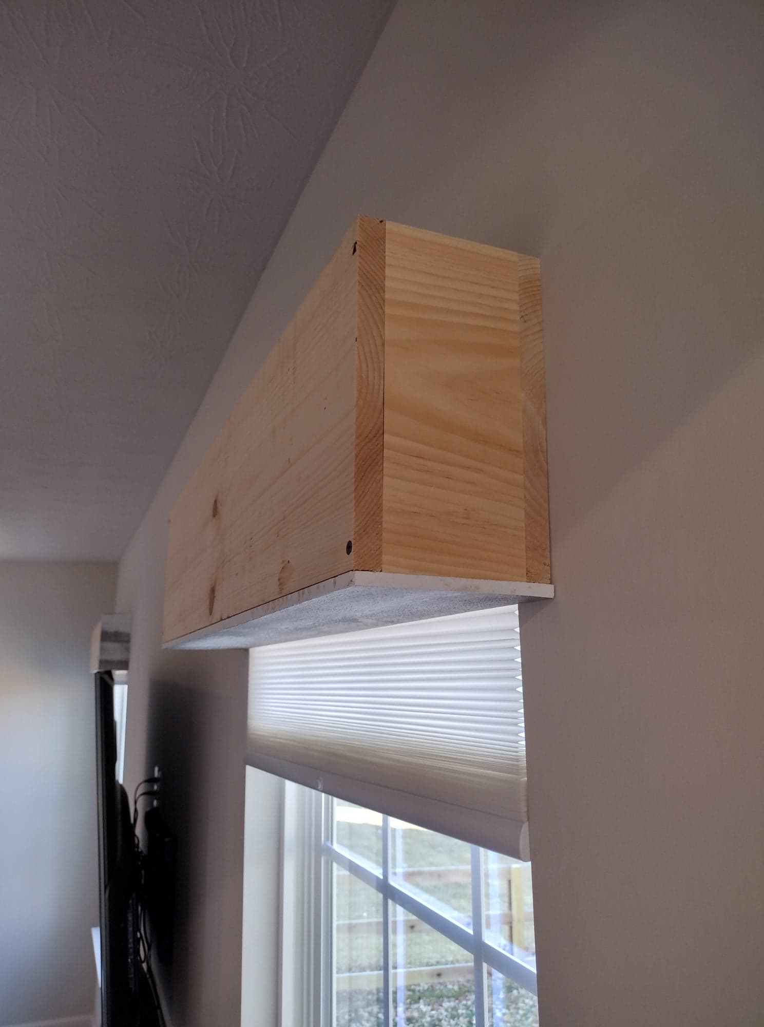 Make A Window Cornice (Easy DIY With Whitewash Barn Wood) - DIY Couple Blog