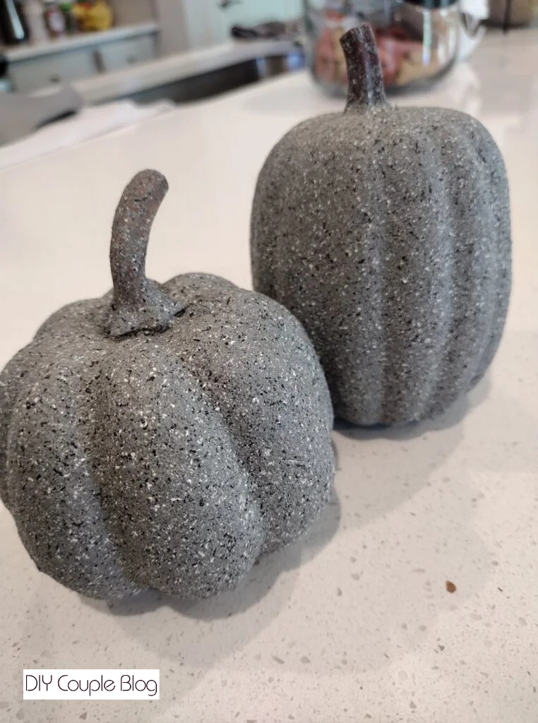 DIY pumpkins craft to make dollar store pumpkins look like high-end home decor