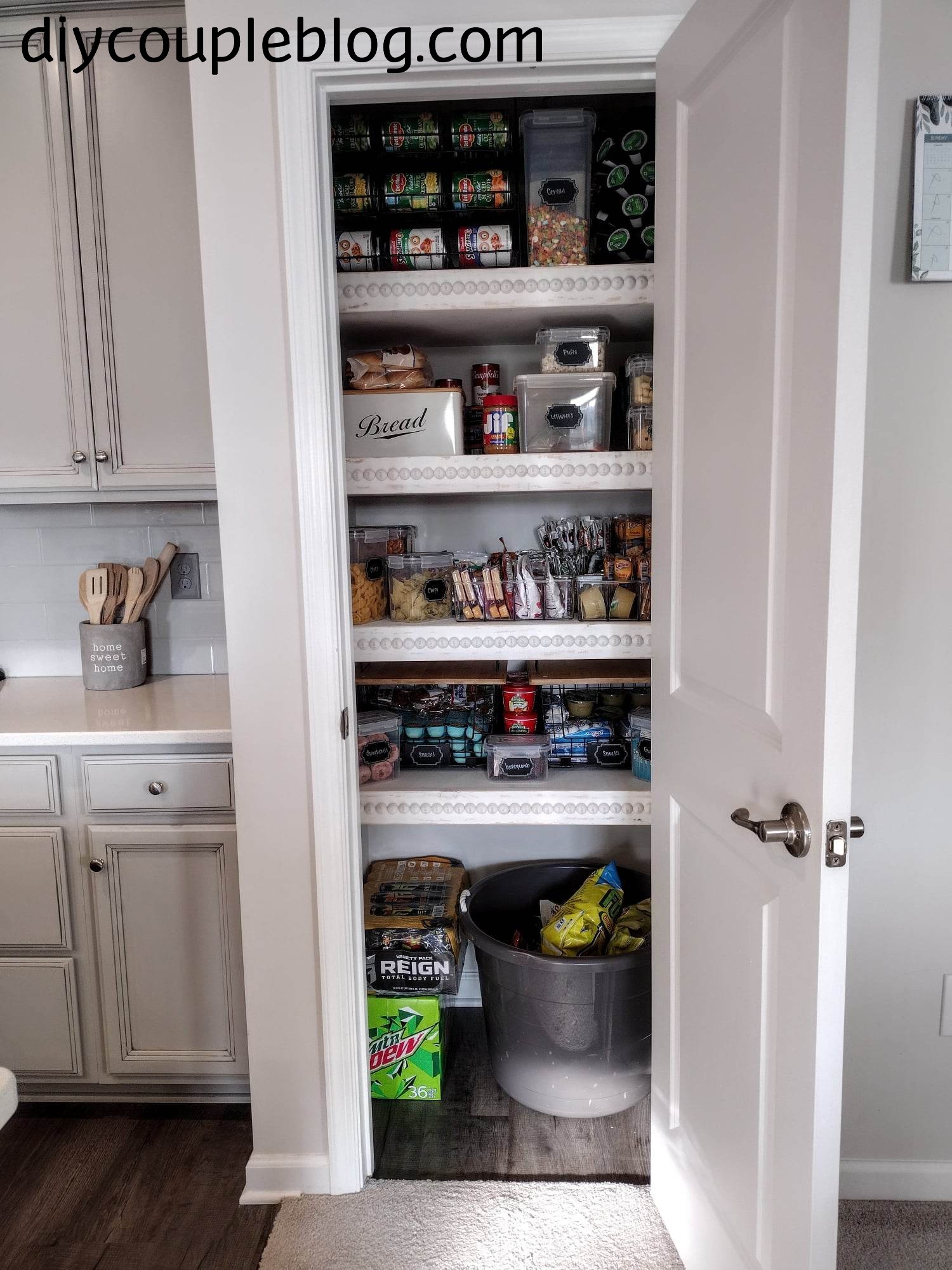 How To Organize A Small Pantry - DIY Couple Blog