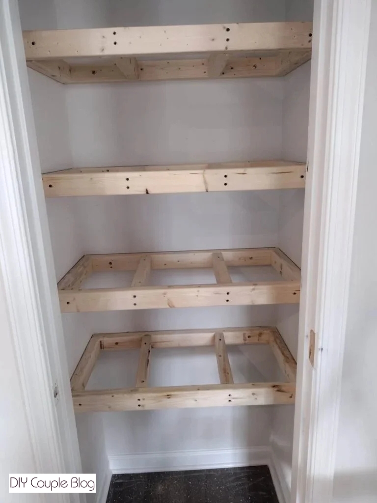 all four shelf frames